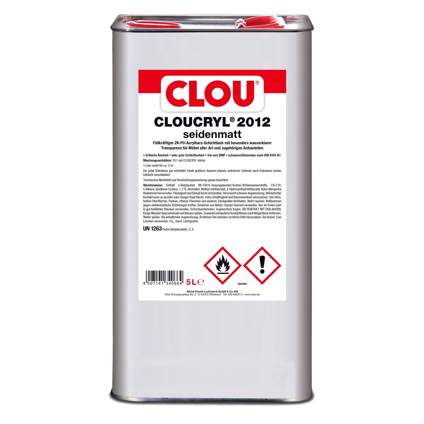 Cloucryl 2012 Clear Lacquer - 5L