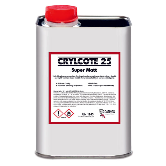 Crylcote 25 Super Matt Clear Lacquer - 1L