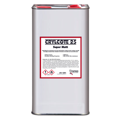 Crylcote 25 Super Matt Clear Lacquer - 5L
