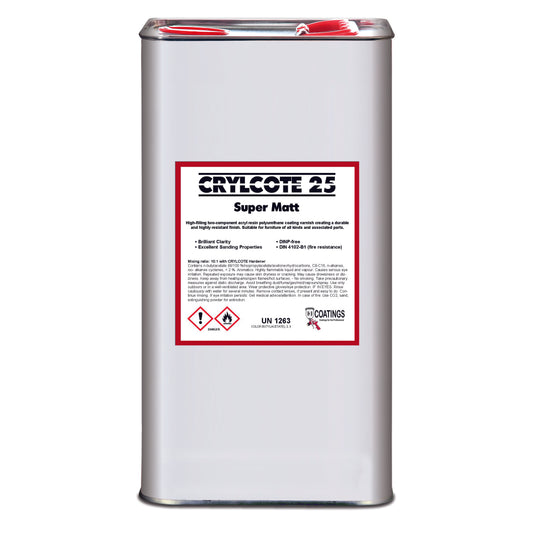 Crylcote 25 Super Matt Clear Lacquer - 5L